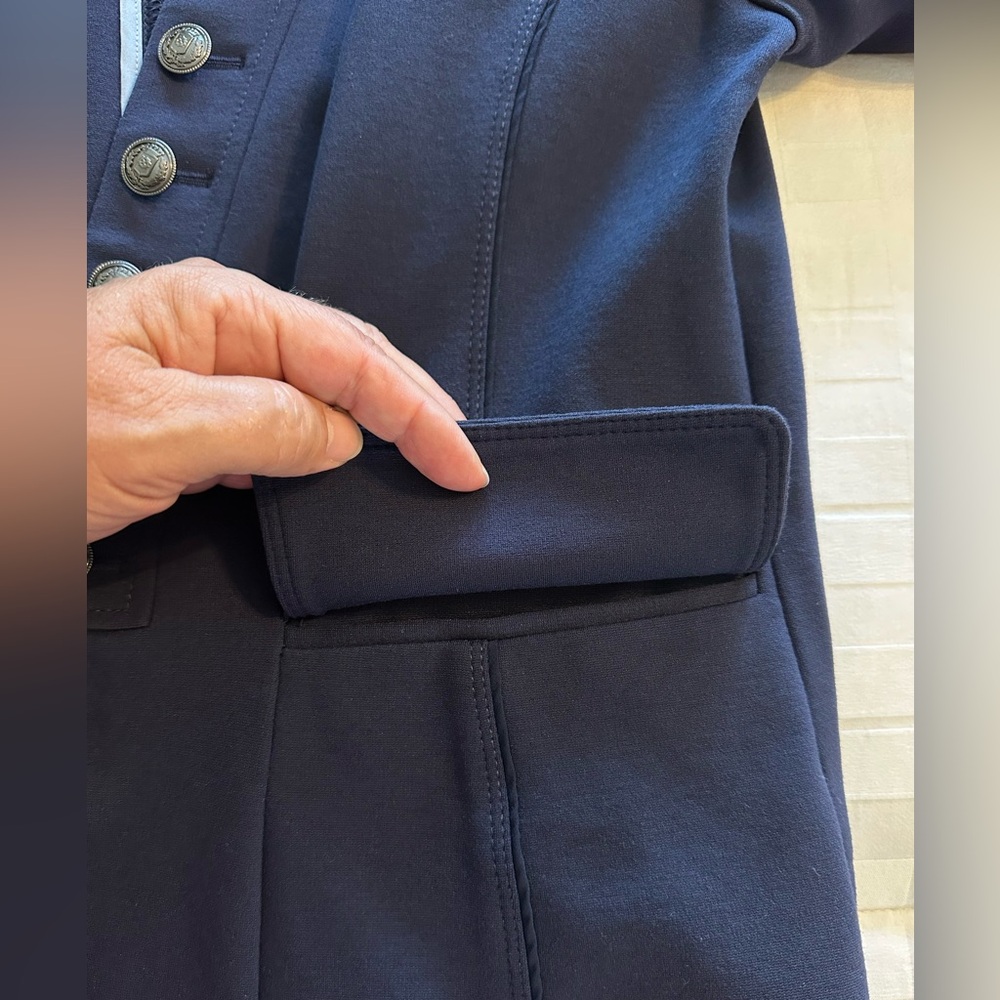 White House Black Market Dark Blue Military Blazer - Picture 6 of 13